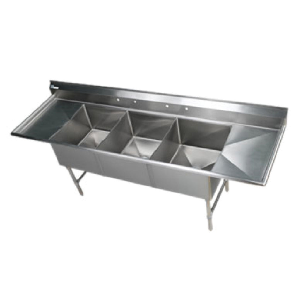 Klinger's Trading EIT32D24 Elite Sink Three Compartment 114"W X 31-1/2"D X 41"H