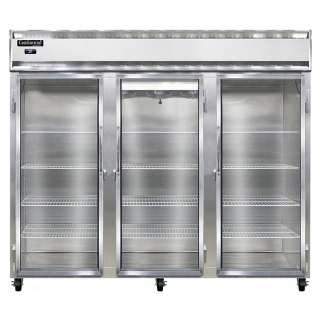 Continental Refrigerator 3RENGD Extra-Wide Refrigerator Reach-in 85-1/2"W