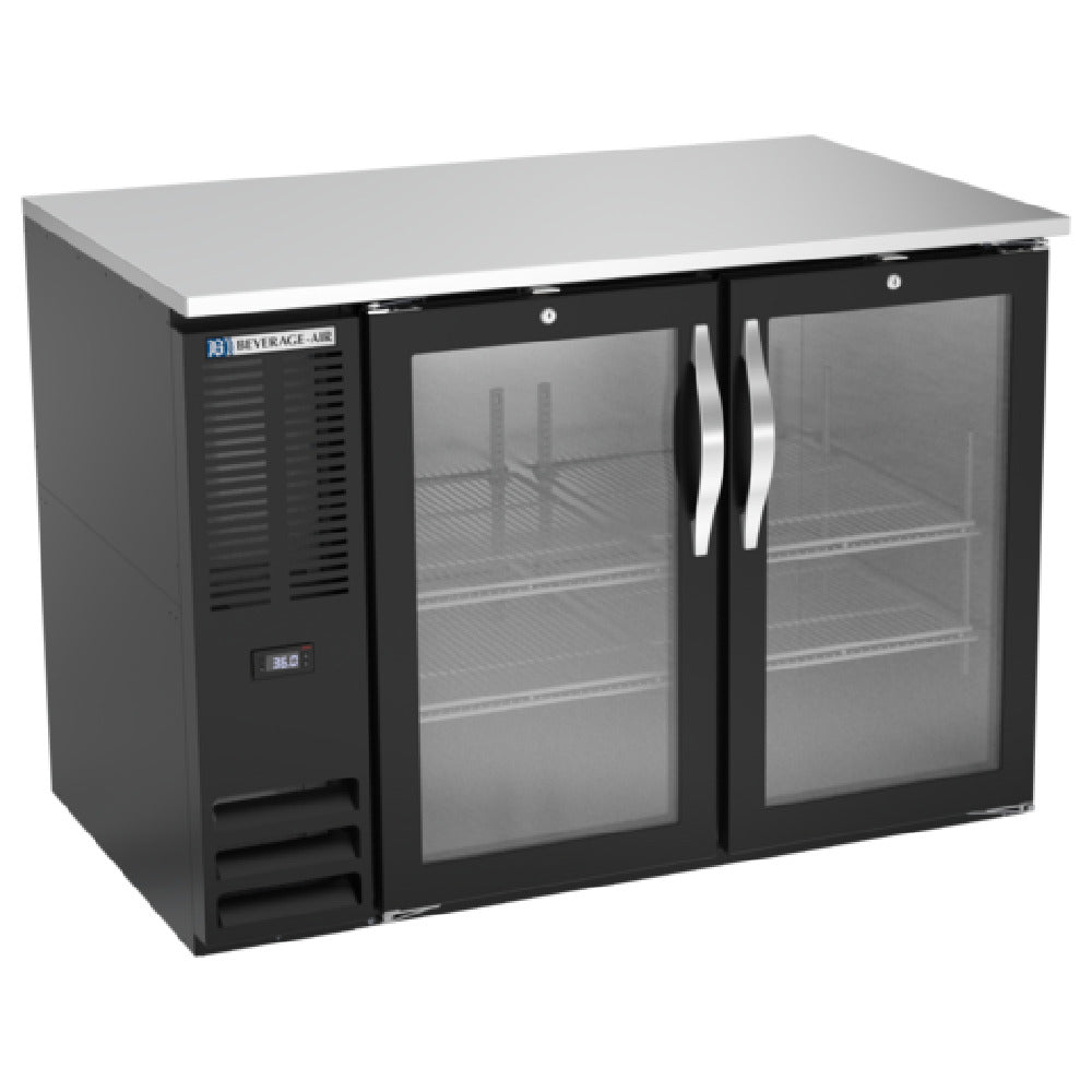 Beverage Air BB48HC-1-G-B - Refrigerated Back Bar Storage Cabinet, Two-section, 48"W