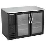 Beverage Air BB48HC-1-G-B - Refrigerated Back Bar Storage Cabinet, Two-section, 48"W