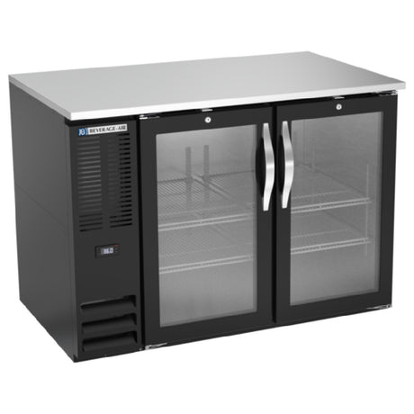 Beverage Air BB48HC-G-B - Refrigerated Back Bar Storage Cabinet, Two-section, 48"W X 30-3/8"D X 34"H