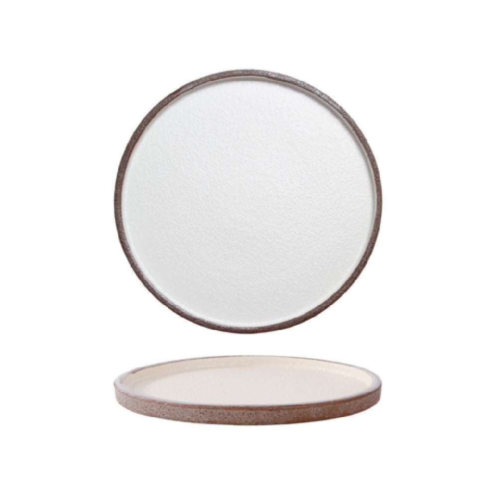 GET Enterprises PA182I022112TALLER Dessert Plate 8.6" Dia. Arrecife Basalto White