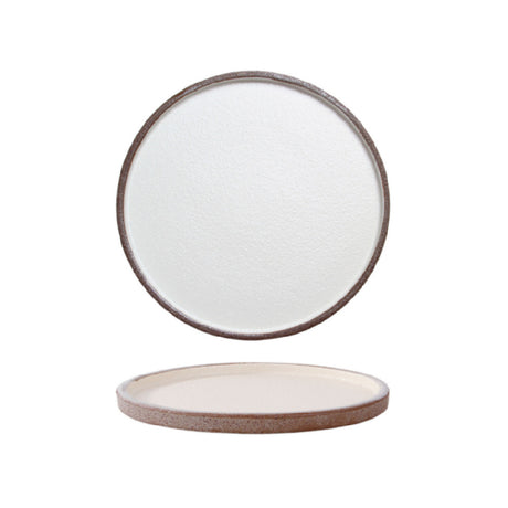 GET Enterprises PA182I022112TALLER Dessert Plate 8.6" Dia. Arrecife Basalto White