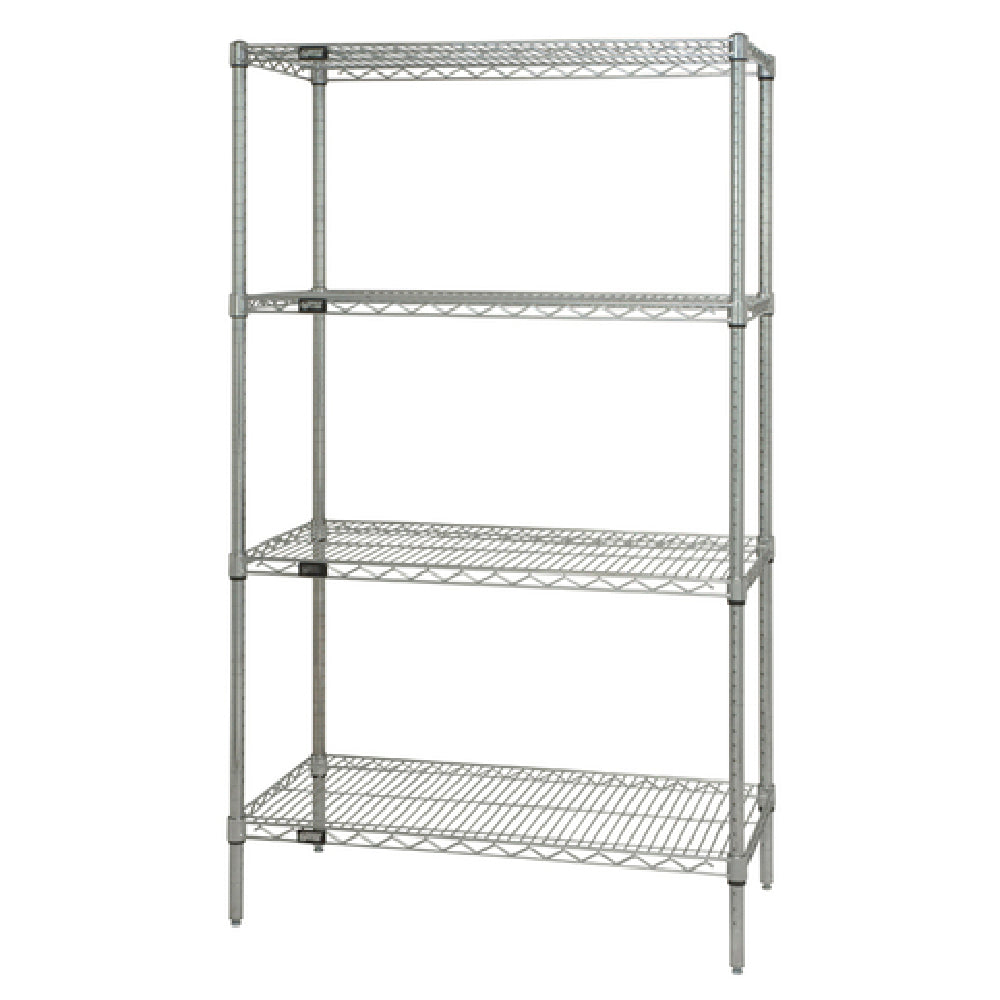 Quantum WR63-2460BK-5 Wire Shelving Starter Kit 60"W X 24"D X 63"H 600 800 Lb. Capacity