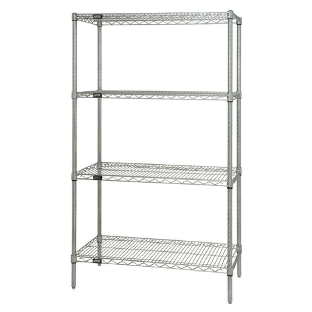 Quantum WR63-1848SG Solid Shelving Starter Kit 48"W X 18"D X 63"H Includes (4) Solid Shelves And (4) Posts