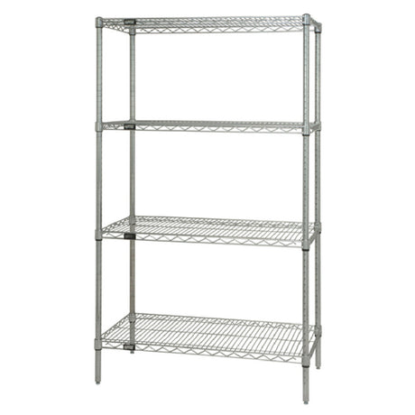 Quantum WR63-1842SG-5 Solid Shelving Starter Kit 42"W X 18"D X 63"H Includes (5) Solid Shelves And (4) Posts