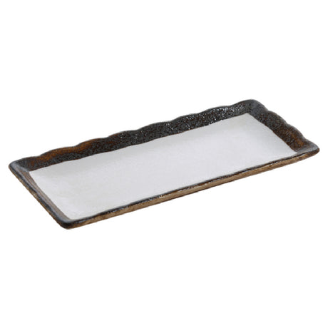 Yanco RO-2110 Rockeye Sushi Plate 10"L X 4-1/4"W Rectangular