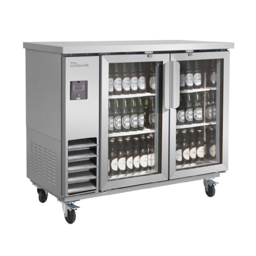 Blue Air BLNBB-48SG-HC - Back Bar Cooler, Narrow Depth, Two-section