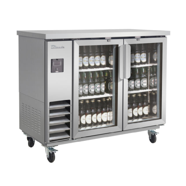 Blue Air BLNBB-48SG-HC - Back Bar Cooler, Narrow Depth, Two-section