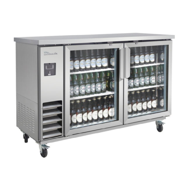 Blue Air BLNBB-60SG-HC - Back Bar Cooler, Narrow Depth, Two-section