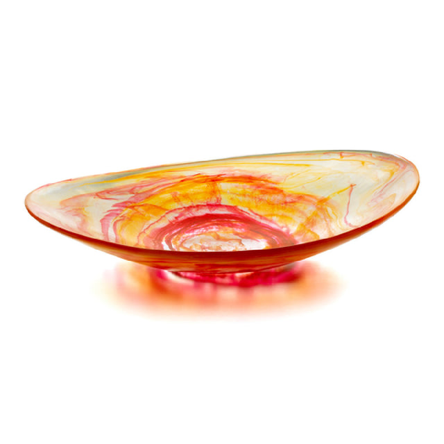 Bon Chef 59019-SCARLET Shallow Oval Resin Bowl 15.75" X 10.5" X 3" Lead Free