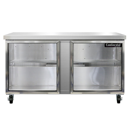 Continental Refrigerator SW60NGD Work Top Display Refrigerator 60"W 17.0 Cu Ft Capacity