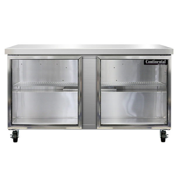 Continental Refrigerator SW60NGD Work Top Display Refrigerator 60"W 17.0 Cu Ft Capacity