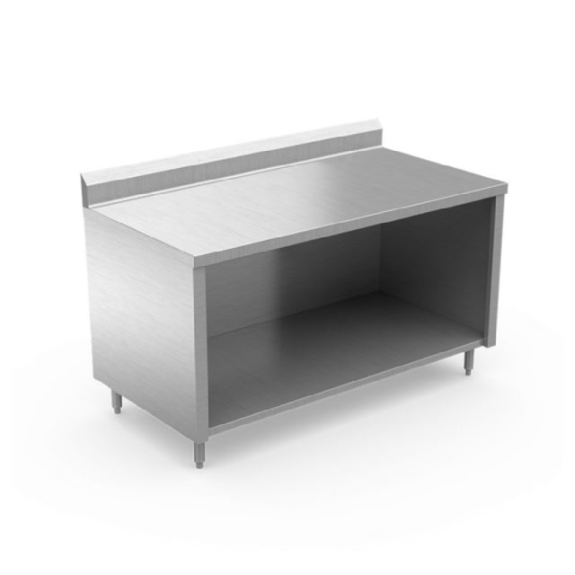 Winholt STCT-BB3696 Open Table With No Shelf 5" Boxed Backsplash Bullet Feet Adjustable To 1-3/8"