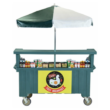 Cambro CVC724192 Camcruiser® Vending Cart 74-1/2" X 31-3/4" X 94"H (4) Full Size Counter Top Wells