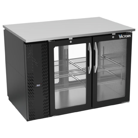 Victory VBB48HC-G-PT-B - Pass-Thru Back Bar Refrigerator, Two-section, 48"W X 32-3/4”D X 34"H