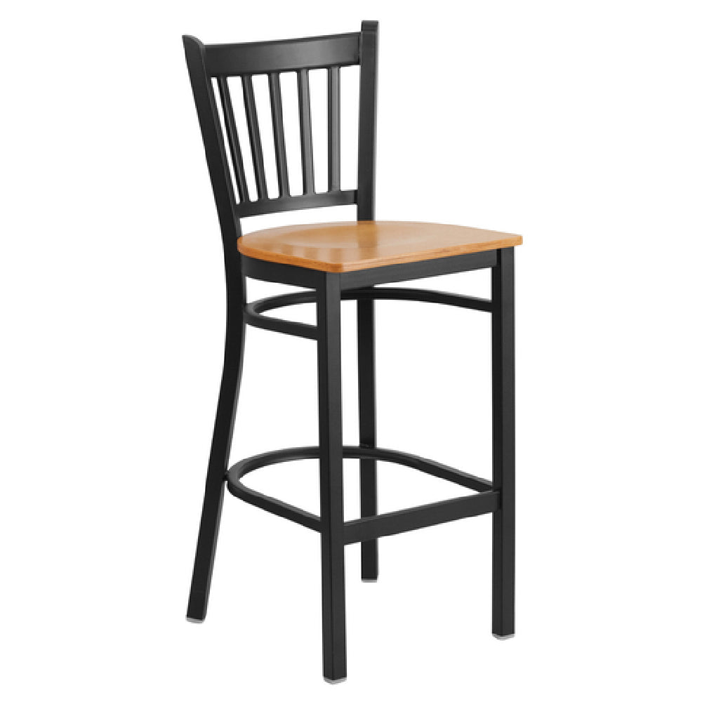 Flash Furniture XU-DG-6R6B-VRT-BAR-NATW-GG Hercules Series Restaurant Bar Stool