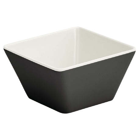 Vollrath V2220020 Melamine Bowl XS Square Black. 1/8 QT. 3 1⁄2" W X 3 1⁄2" L X 2 1⁄8" H. Dishwasher Safe.