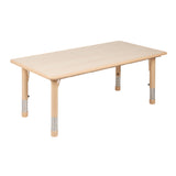 Flash Furniture YU-YCY-060-RECT-TBL-NAT-GG Preschool Activity Table 47-1/4"W X 23-5/8"D X 14-1/2" To 23-1/2" Adjustable Height