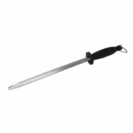 Omcan 13768 (13768) 12" Oval Sharpening Steel With Black Handle