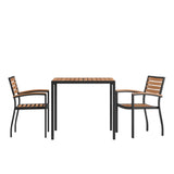 Flash Furniture XU-DG-810060062-GG Patio Dining Table Set Includes (1) 35"W Square Table