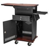 National Public Seating WZD Oklahoma Sound® The Wizard Presentation Cart Flip-up Side Shelf