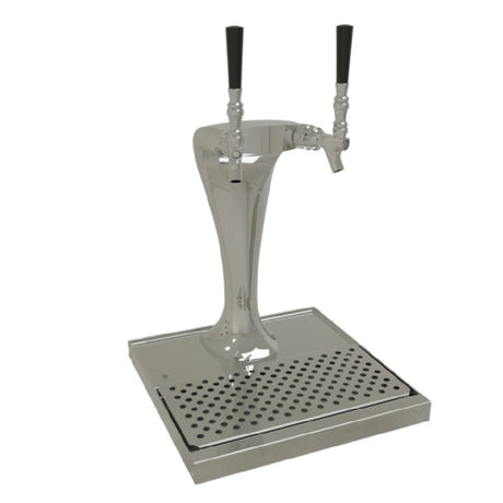 Glastender CBT-2-MFR Cobra Draft Dispensing Tower Countertop (2) Stainless Steel Faucet (handles Not Included)