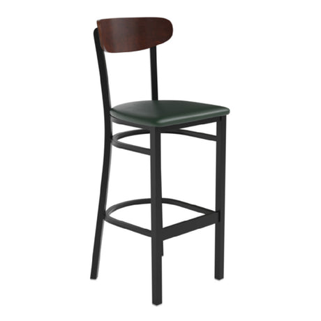 Flash Furniture XU-DG6V6GNV-WAL-GG Wright Bar Stool 500 Lb. Weight Capacity Green Vinyl Upholstered Seat