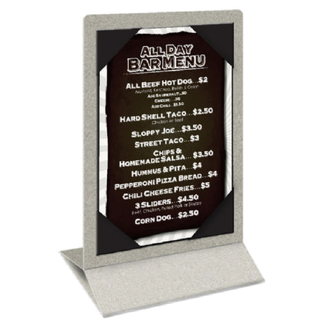 Menu Solutions ATT2S-A Table Tent Holds 4" X 6" Inserts Double Sided