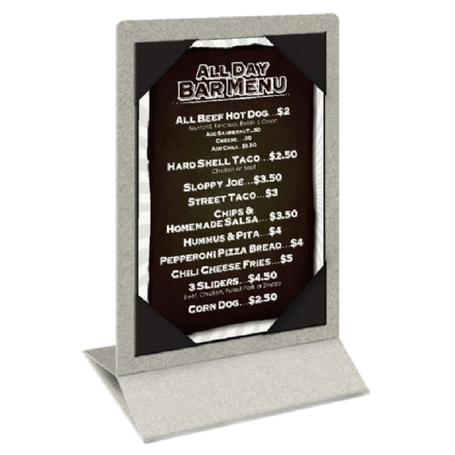 Menu Solutions ATT2S-A Table Tent Holds 4" X 6" Inserts Double Sided
