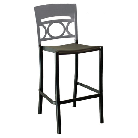 Grosfillex UT654579 Moon Stacking Barstool Armless Design Resined For Outdoor Use