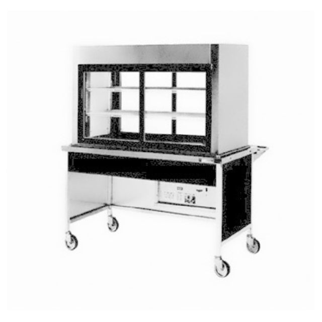 Atlas Metal CAPT-4 Cold Food Pass-Thru Display Counter 63-3/4"L Self-contained Refrigeration