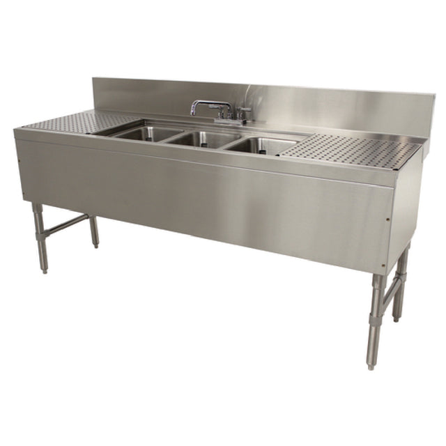 Advance Tabco PRB-24-63C Prestige Underbar Sink Unit 3-compartment 72"W X 25"D X 36"H