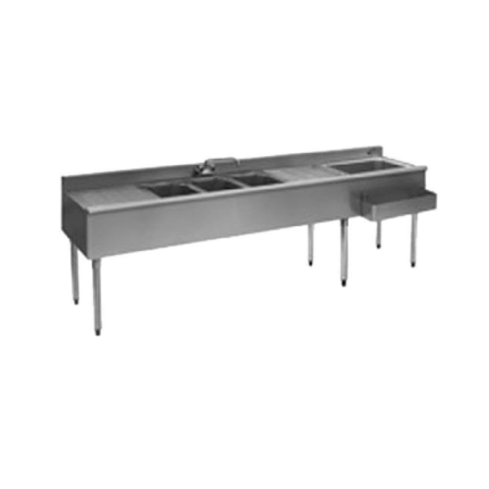 Eagle BC10C-18L 1800 Series Underbar Combination Unit 120"W X 20"D (3) 10" X 14" X 10"D Sink Bowls