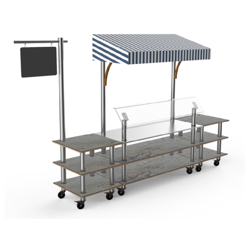 Steelite MGCMLA04GSWW Mogogo Buffet Solutions Modular Classic Canopy Station 3-tier