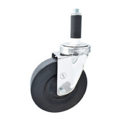 BK Resources 5SS-1RA-HR - Swivel Caster, 1" Expanding Stem, 5" Hard Rubber Wheel