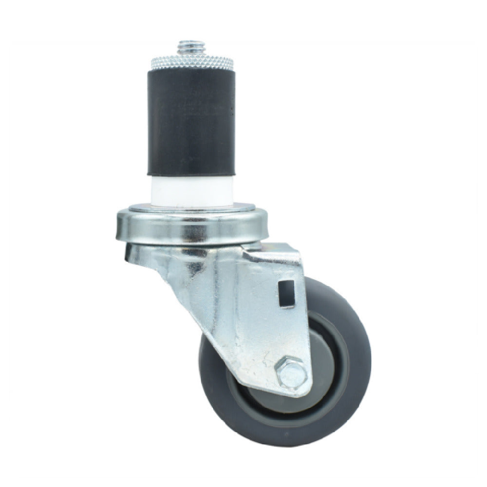 BK Resources 3SBR-3RA-GR - Swivel Caster, 1-1/2" Expanding Stem, 3" Gray Rubber Wheel
