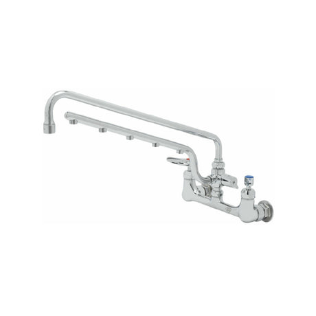 T&S Brass B-0230-U18-CR UltraRinse 8” Wall Mount Mixing Faucet With Polished Chrome Plated Brass Body