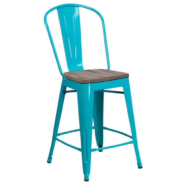 Flash Furniture ET-3534-24-CB-WD-GG Bar Stool 500 Lb. Weight Capacity Counter Height