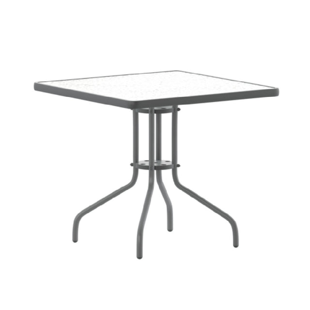 Flash Furniture TLH-073A-2-SV-GG Barker Patio Table 31-1/2" X 31-1/2" X 28"H Square