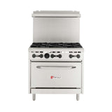 Wolf WX36-6BP-QS-COMMANDER (Quick Ship) WX Series Restaurant Range Propane Gas