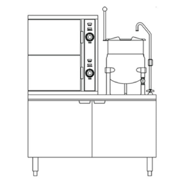 Crown Steam SCX-2-6_120/60/1 Convection Steamer/Kettle Steam Coil (2) Compartment