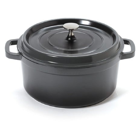 GET Enterprises CA-012-GR/BK/CC Heiss™ Induction Dutch Oven 4-1/2 Qt. (5 Qt. Rim Full) 9-1/2" Dia. X 4-1/4"H