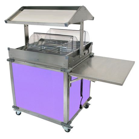 Cadco CBC-GG-2-L7 MobileServ® Deluxe Grab & Go Merchandising Cart 2-sided Grab & Go Shelf On Top