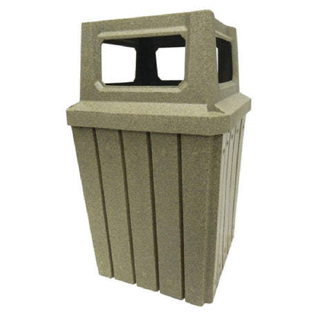 Hubert 92727 - Trash Receptacle, 52 Gallon, 23-1/2" X 23-1/2" X 29"H