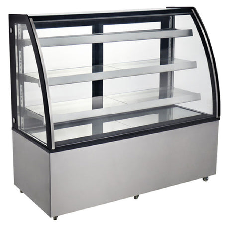 Omcan 44504 (RS-CN-0571) Curved Glass Refrigerated Display Case Floor Model