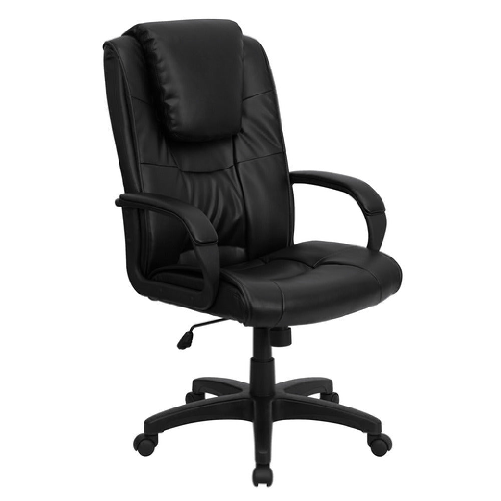 Flash Furniture GO-5301BSPEC-CH-BK-LEA-GG Executive Swivel Office Chair 44" To 48" Adjustable Height