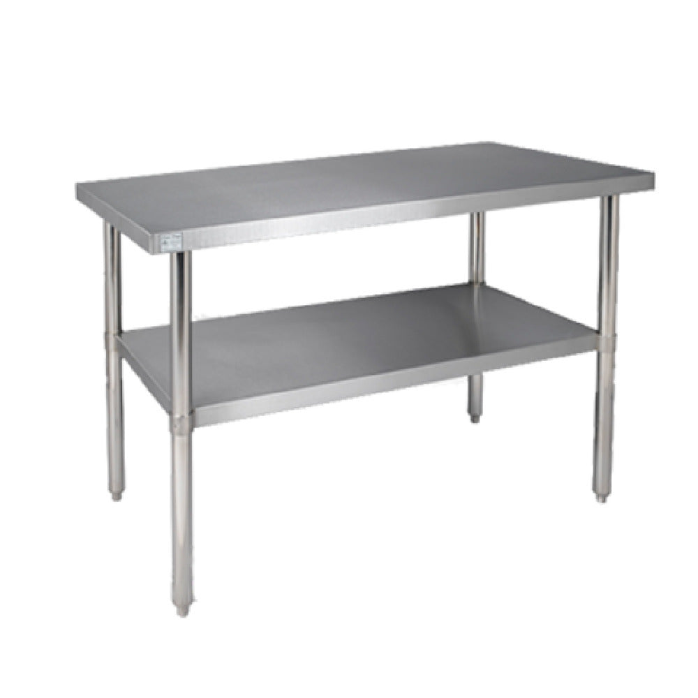 Klinger's Trading 16GA-AST3096 Work Table 96"W X 30"D X 36"H 16/430 Stainless Steel Top