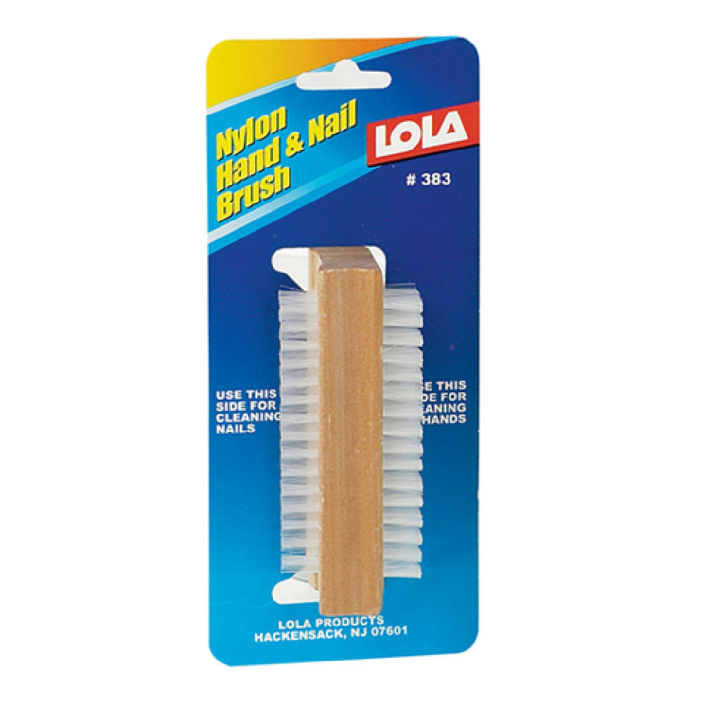 Harold Import Co. L383 Lola Hand & Nail Brush Nylon Bristles Wood