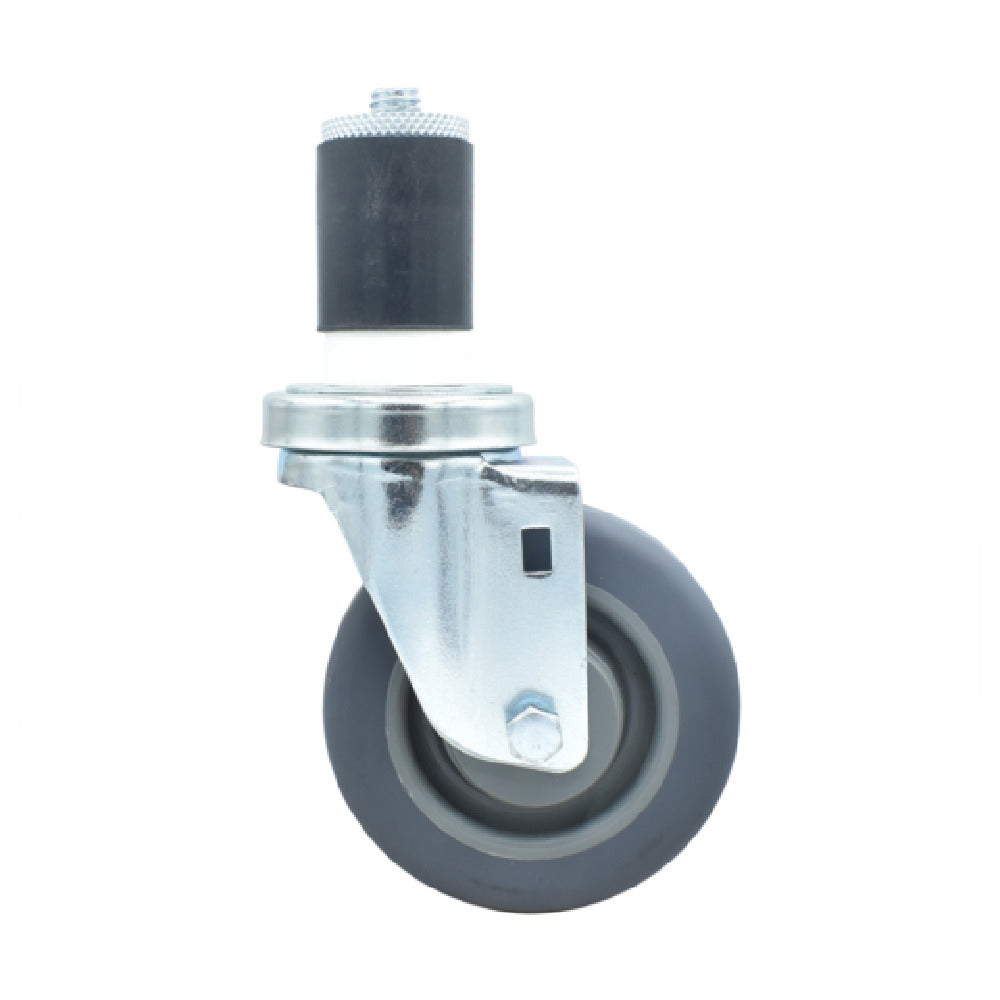 BK Resources 4SBR-3RA-GR - Swivel Caster, 1-1/2" Expanding Stem, 4" Gray Rubber Wheel